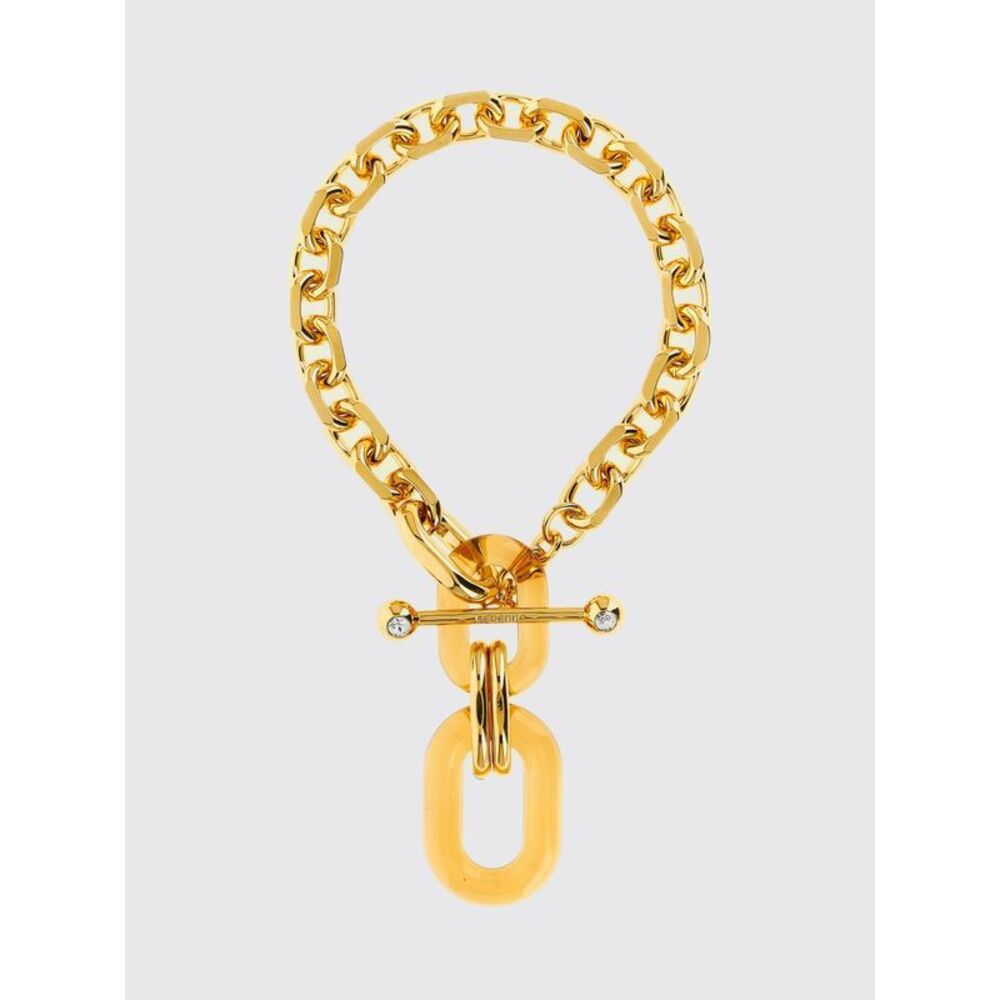 Rabanne Women Rabanne Choker Necklace In Brass And Resin With Embossed Logo